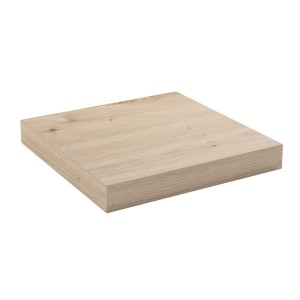 Helle Eiche-Nachbildung Arbeitsplatte oder Korpus für Impuls Küchenzeile. Rechteckige Platte mit Holzmaserung.