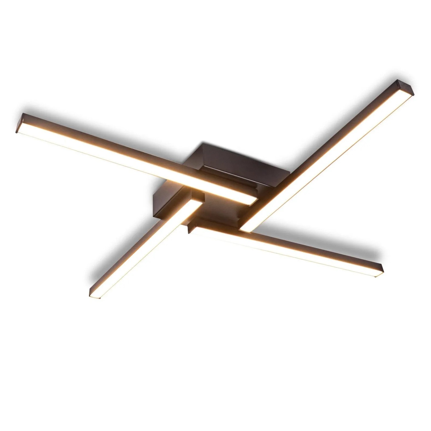 Nettlife Guerra LED Deckenleuchte aus Metall Schwarz L 57 cm