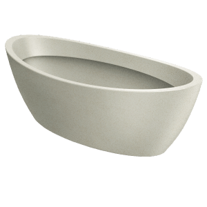 Prosperplast Blumentopf Aria Oval 60 cm x 28 cm x 20 cm Sand