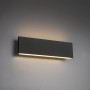Moderne LED-Wandlampe Concha in Anthrazit von Trio Leuchten, 28 cm breit.