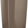 Hochglanz Lechuza Cubico Alto Premium Pflanzgefäß, 40 cm, Taupe. Pflanzsäule mit Bewässerungssystem.