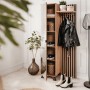 Homestyle4u Garderobe Flurgarderobe mit Spiegel Flurmöbel Garderobenpaneel_5