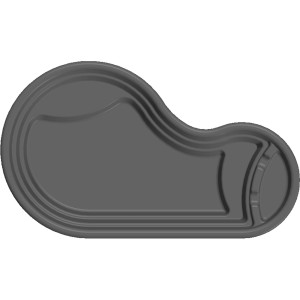 Anthrazitfarbenes Eheim Teichbecken Lake 300 l, geformtes Becken für den Gartenteich.