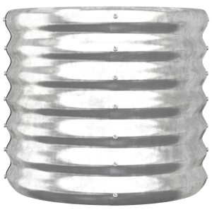 vidaXL Pflanzkübel Verzinkter Stahl 40x40x36 cm Silber 318847