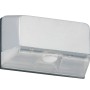 Silberne Briloner LED-Außenwandleuchte Lero mit Bewegungsmelder und Batterie.