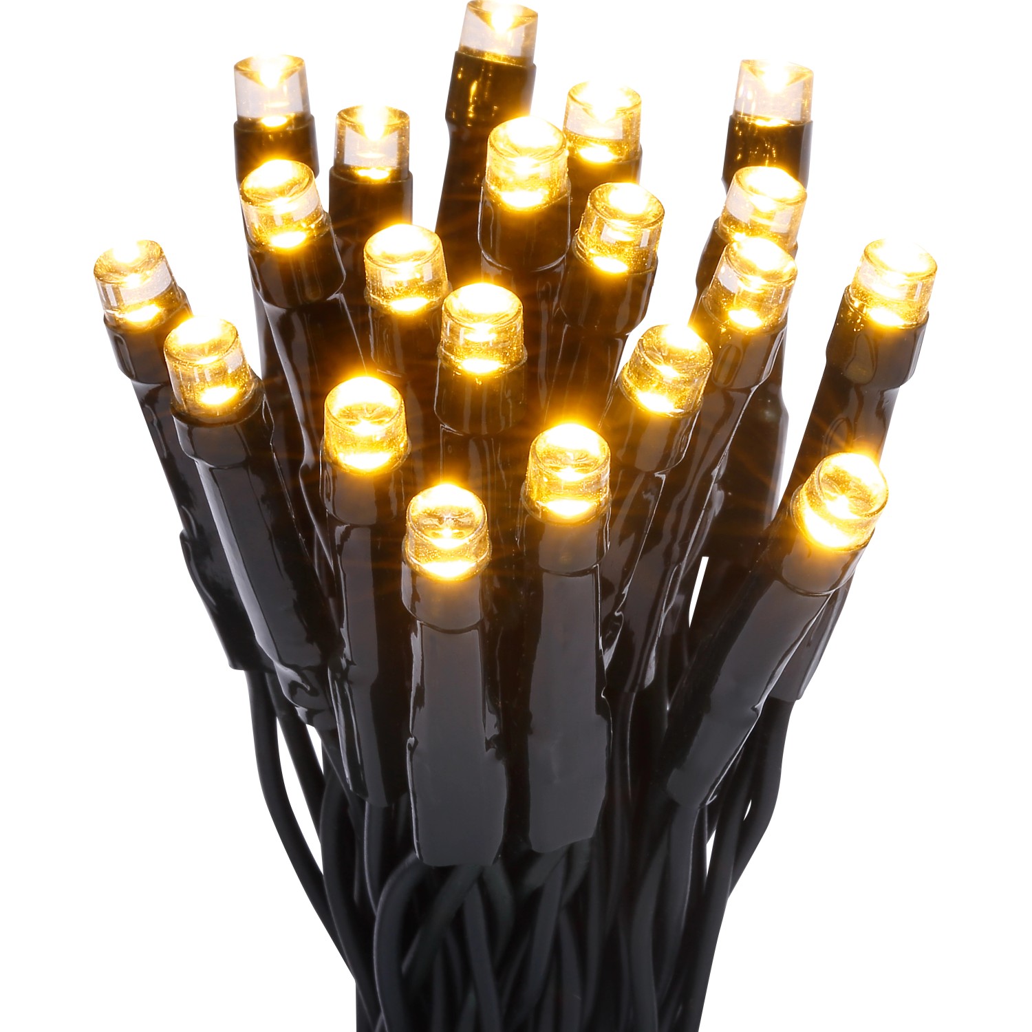 LED-Lichterkette 40 LEDs Warmweiß Grünes Kabel 5,92 m mit Timer