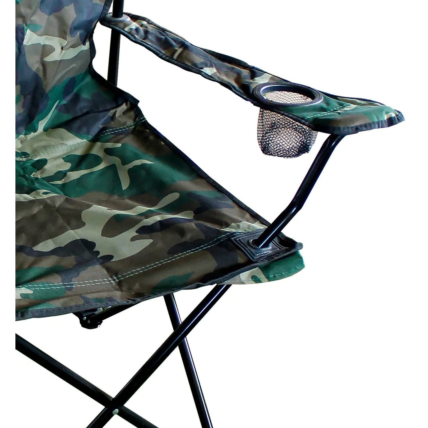 Mojawo Anglersessel im Camouflage-Design mit Getränkehalter, Camping & Outdoor.