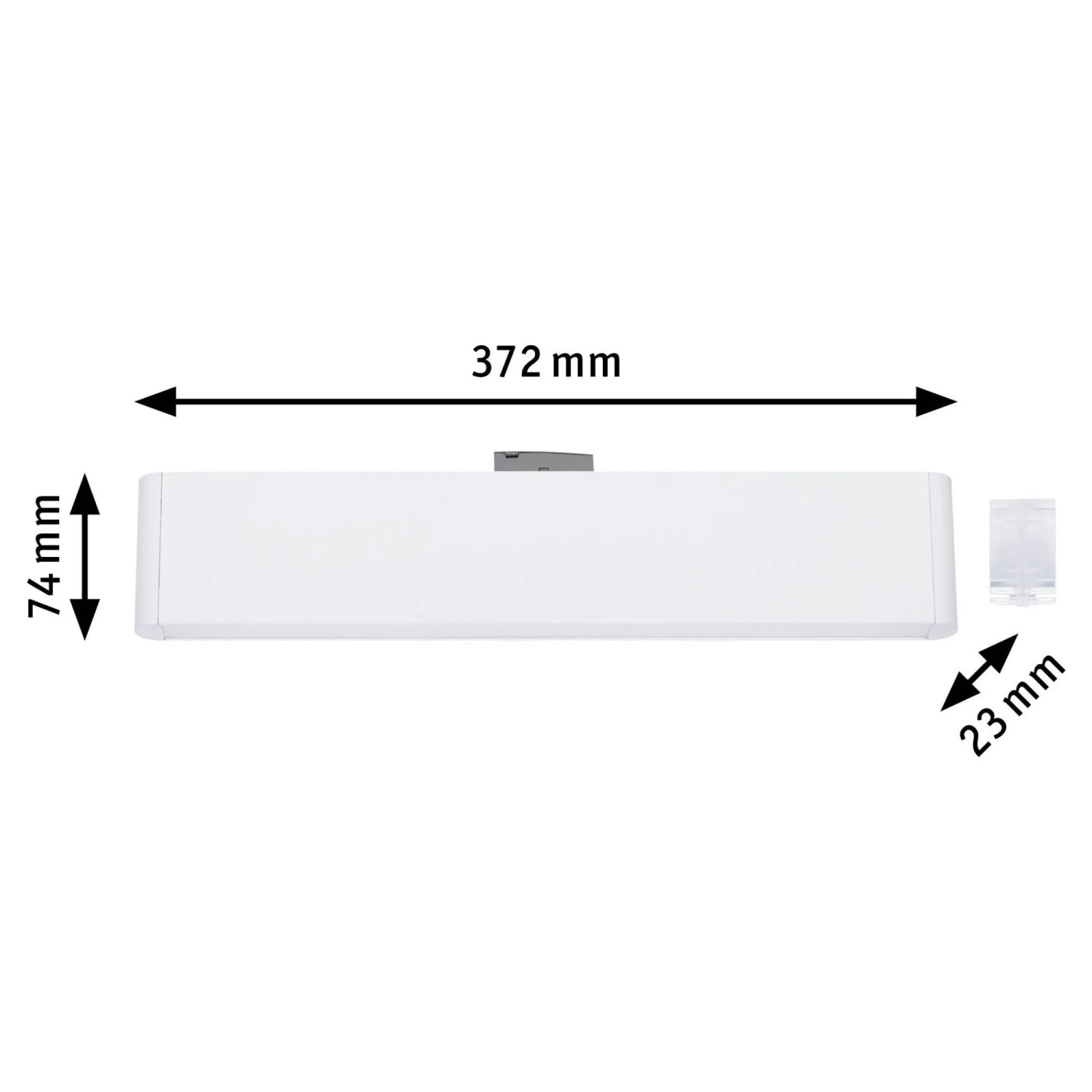 Paulmann Lightbar Ceris URail, signalweiß, 372x74 mm, dimmbar, aus Aluminium für LED-Schienensysteme. Inkl. Verbinder.