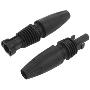 Weidmüller PV-Stick Set mit Push-IN Anschluss, schwarze Stecker für Photovoltaik-Anlagen.