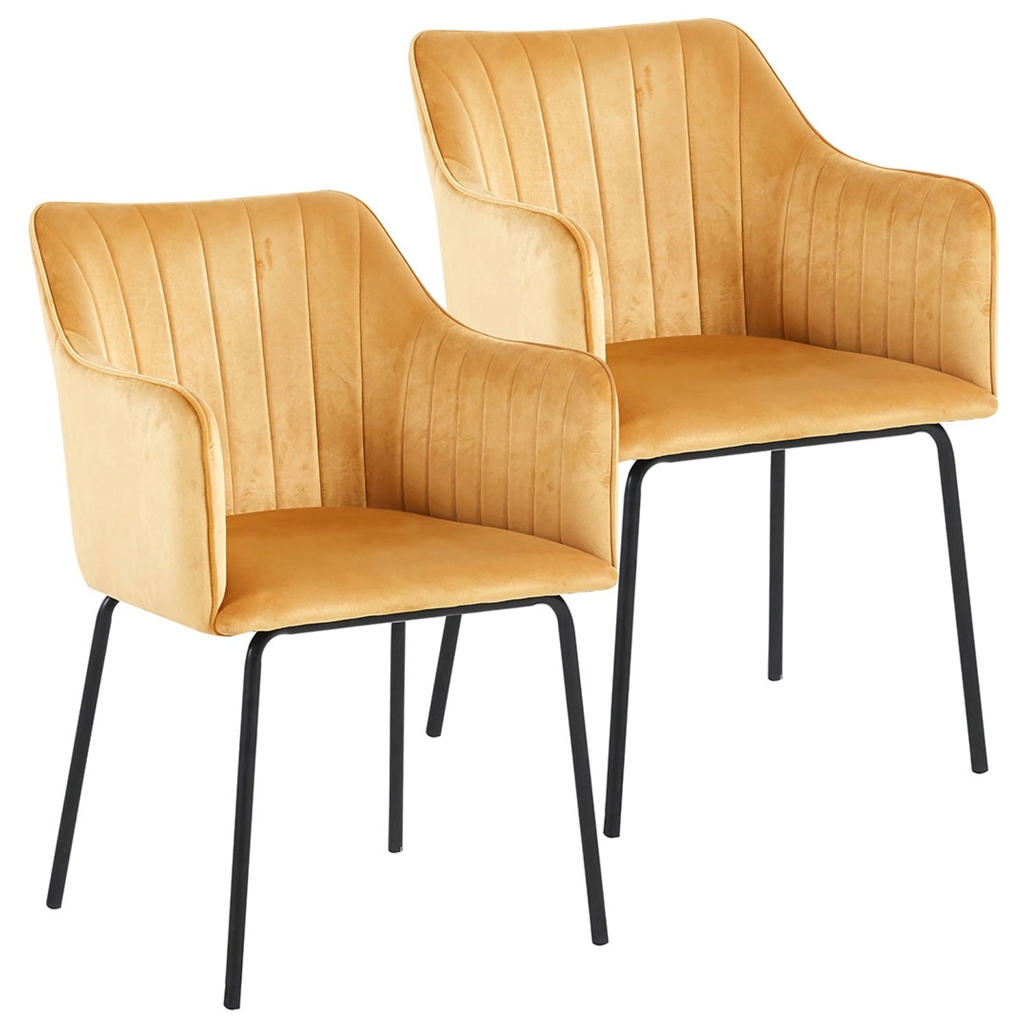 ebuy24 Valia2 Esszimmerstuhl mit Armlehne Satz von 2 Stk Braun günstig online kaufen