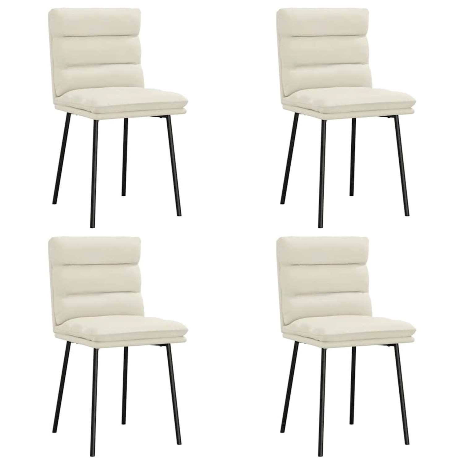 vidaXL Esszimmerstühle 4 Stk Creme Samt 3315391 günstig online kaufen