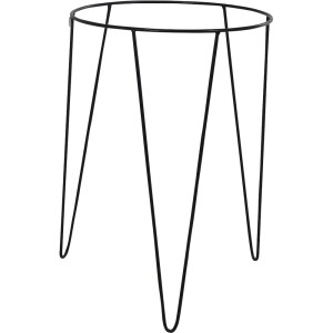 Schwarzer Siena Garden Pflanzenständer Riga, Ø 35 cm, Höhe 50 cm, aus Metall.