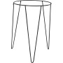 Schwarzer Siena Garden Pflanzenständer Riga, Ø 35 cm, Höhe 50 cm, aus Metall.