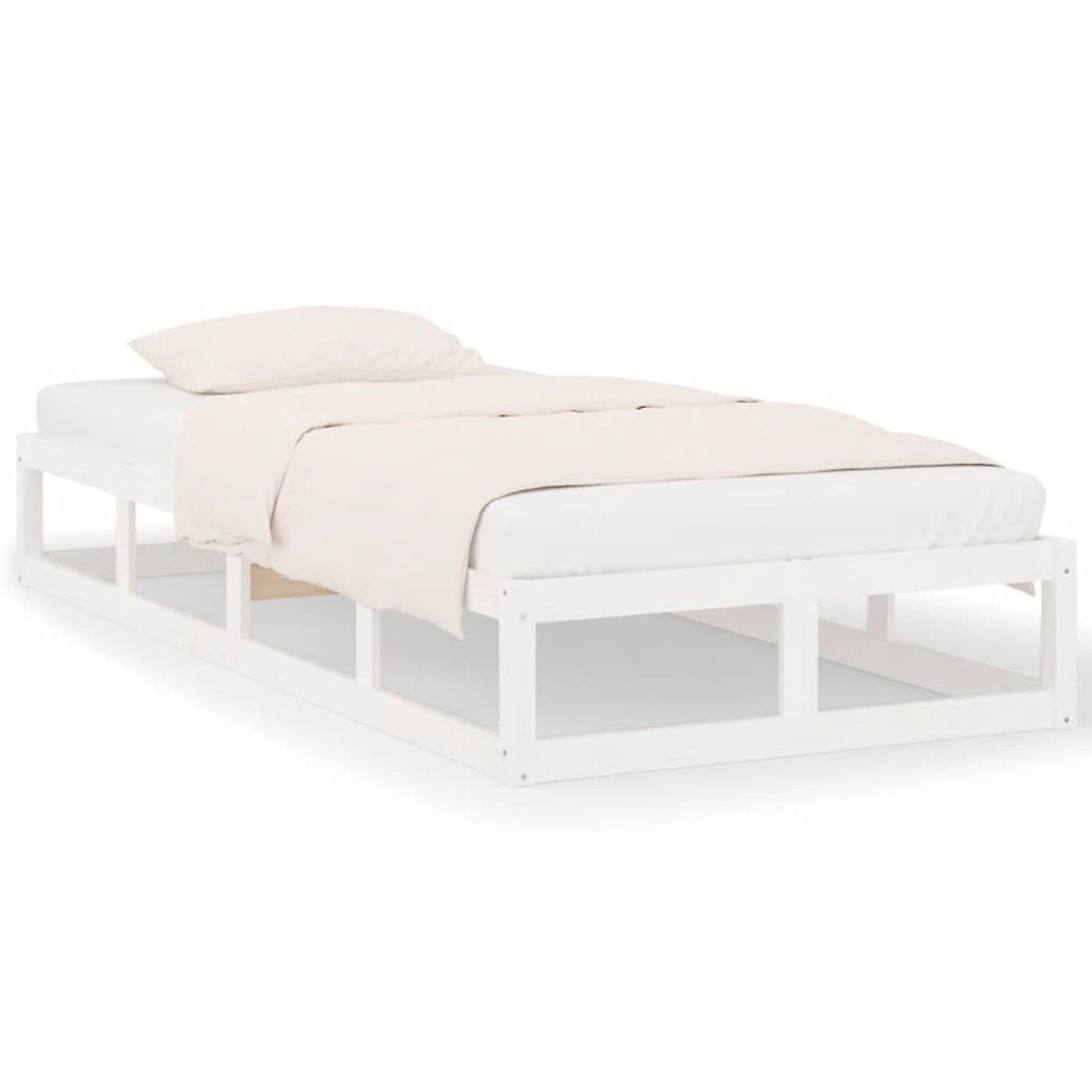 vidaXL Massivholzbett Weiß 100x200 cm 820787 günstig online kaufen