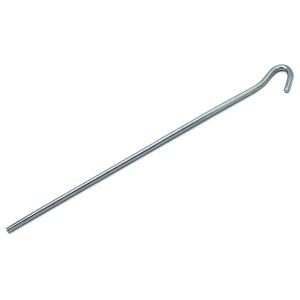Silberner AMANKA Zelt-Hering, rund, 250x4 mm, aus verzinktem Stahl für Camping & Outdoor.