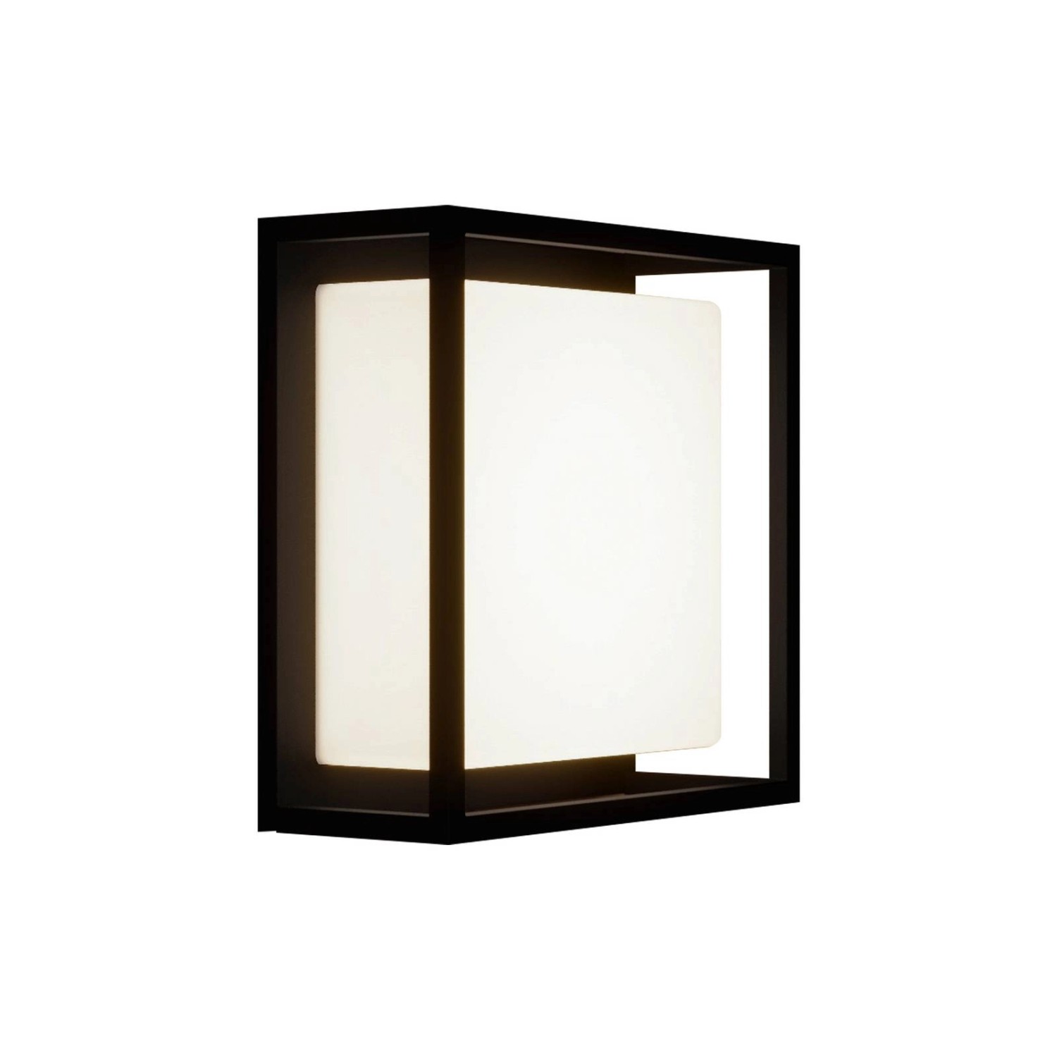 Lucande LED Wandleuchte Außen Ilirian 9616188 Spritzwassergeschützt Modern in Schwarz aus Aluminium 1-flammig