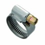 Robuste Edelstahl Schlauchschelle, 9 mm Band, 12-22 mm, mit goldener Schraube für sichere Befestigung.