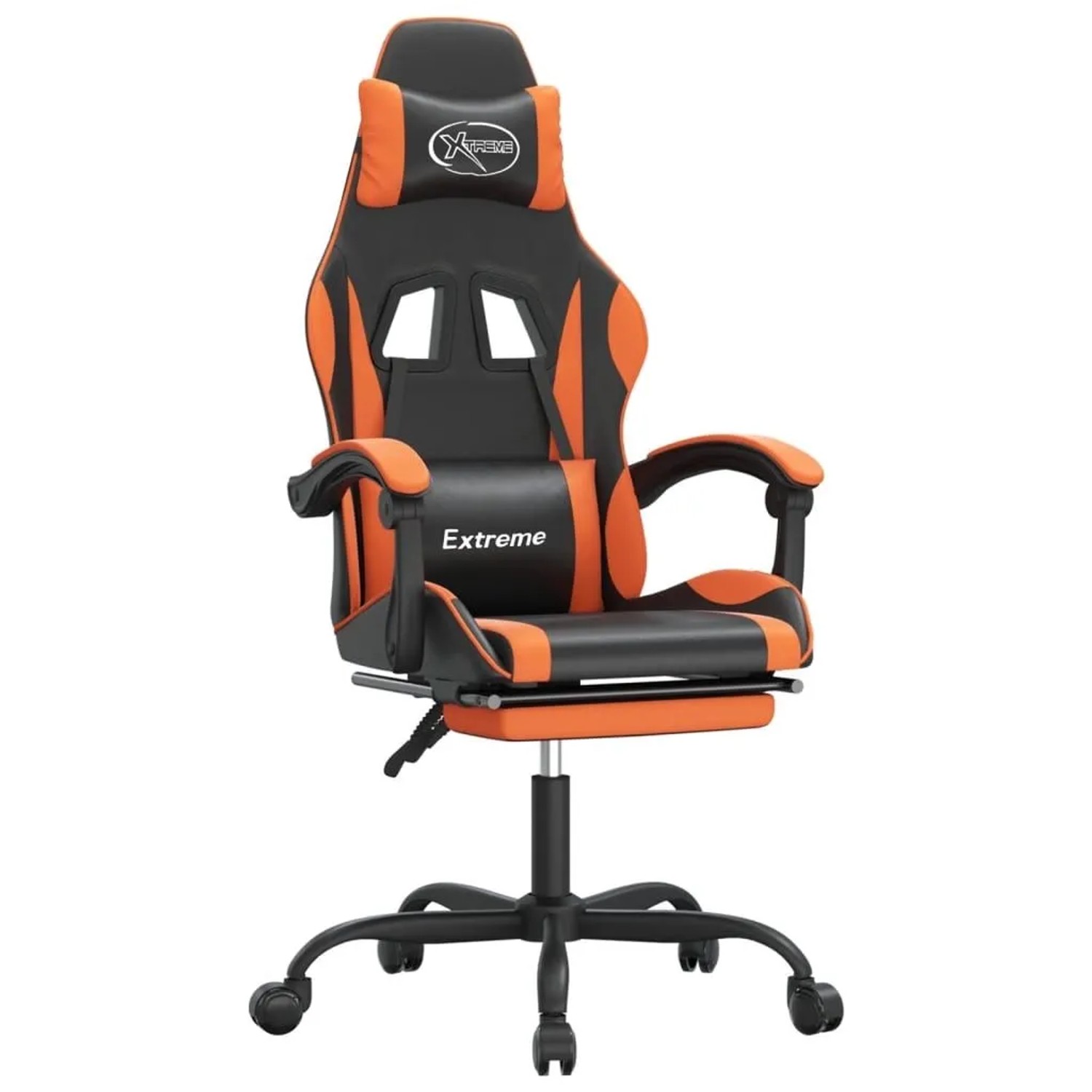 vidaXL Gaming-Stuhl mit Fußstütze Schwarz und Orange Kunstleder 3143884 günstig online kaufen