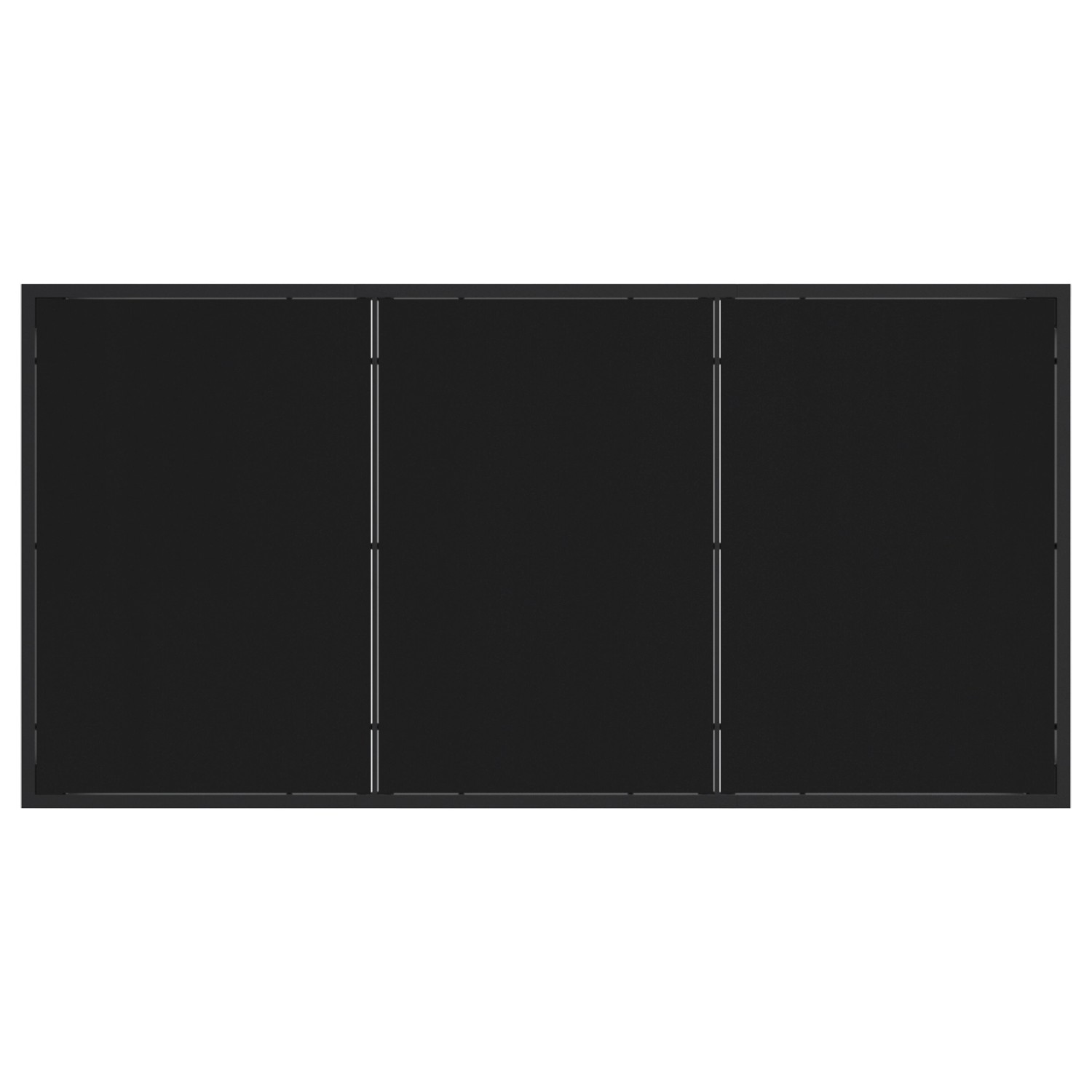 Schwarze vidaXL Garten Essgruppe, 7-teilig, aus Poly Rattan, Tischplatte