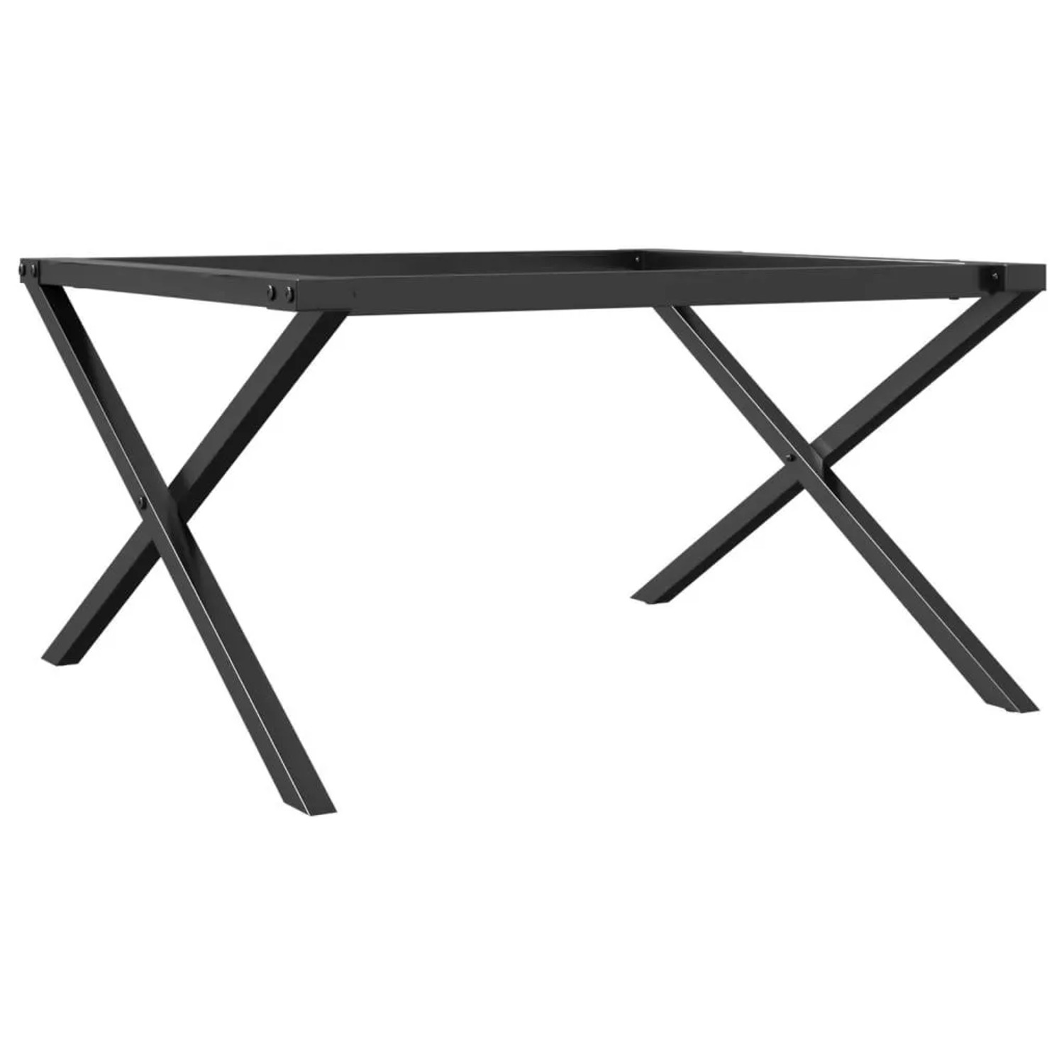 vidaXL Couchtisch-Gestell in X-Form 80x70x43 cm Stahl 357899