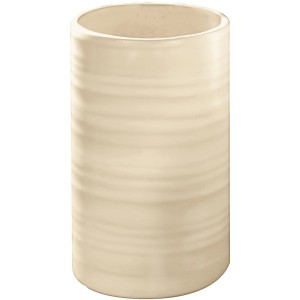 Kleine Wolke Zahnputzbecher Sahara Natur, Keramik mit Rillenstruktur.