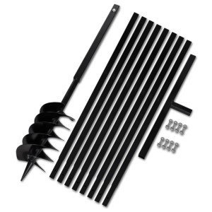 vidaXL Erdbohrer mit Griff 150 mm Verlängerungsrohr 9 m 270528