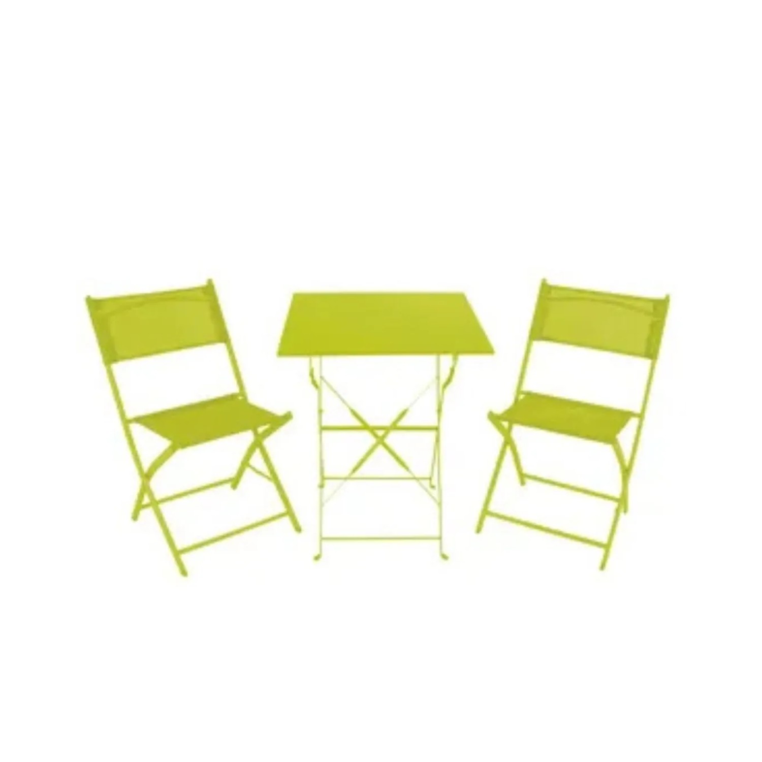 Lex Bistro Set Sitzgruppe Gartenset Gartenmöbel Sitzgarnitur 3-teilig Lime