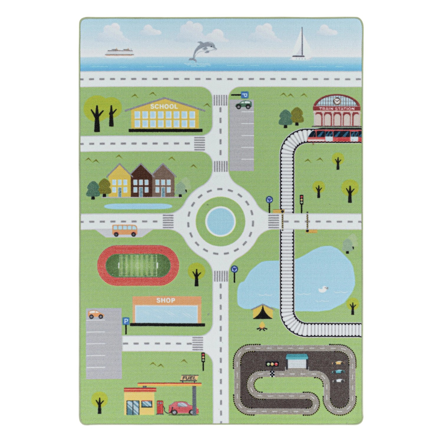 Thumbnail - Ayyildiz Kinderteppich Play 2902 Grün 100 cm x 150 cm