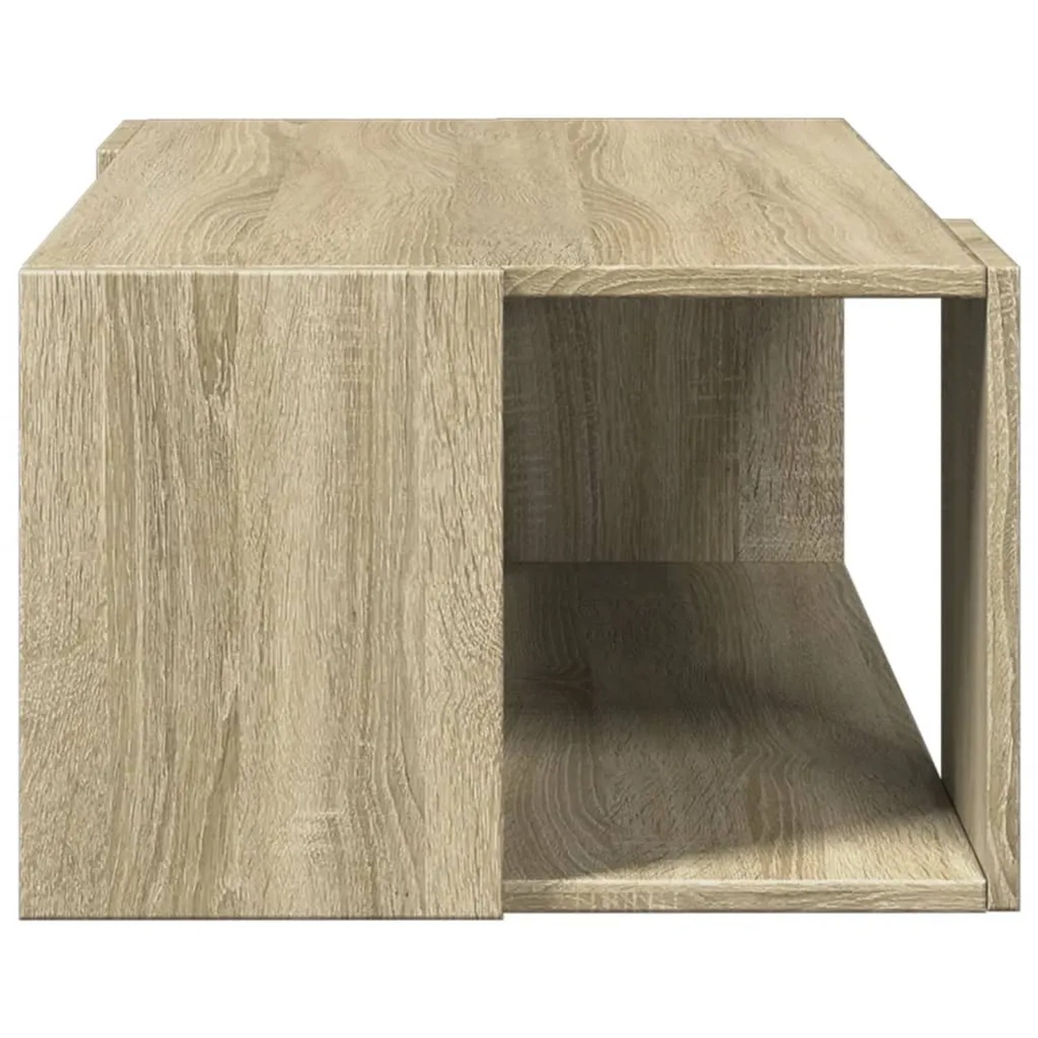vidaXL Couchtisch Sonoma-Eiche, quadratisch mit Ablagefach, Holzwerkstoff