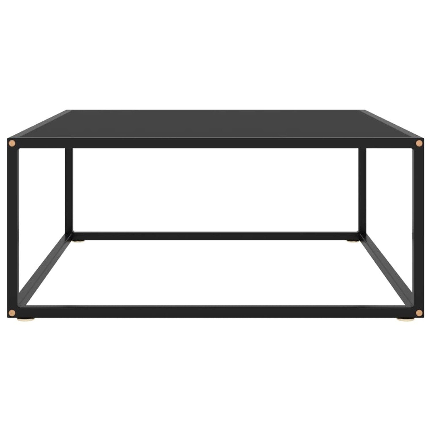 Beistelltisch Schwarz Mit Schwarzem Glas 80x80x35 Cm günstig online kaufen