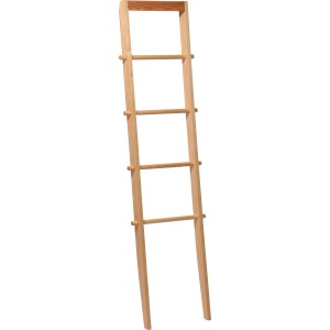 Dobar Handtuchleiter aus Holz mit 4 Sprossen für textile Aufbewahrung.