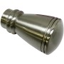 Gardinia Endstück Chicago Siro, Edelstahloptik, für 20 mm Stangen, 2er-Pack.
