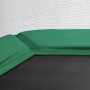 Detailansicht: Grünes Salta Trampolin Combo mit Sicherheitsnetz und Schutzrand.