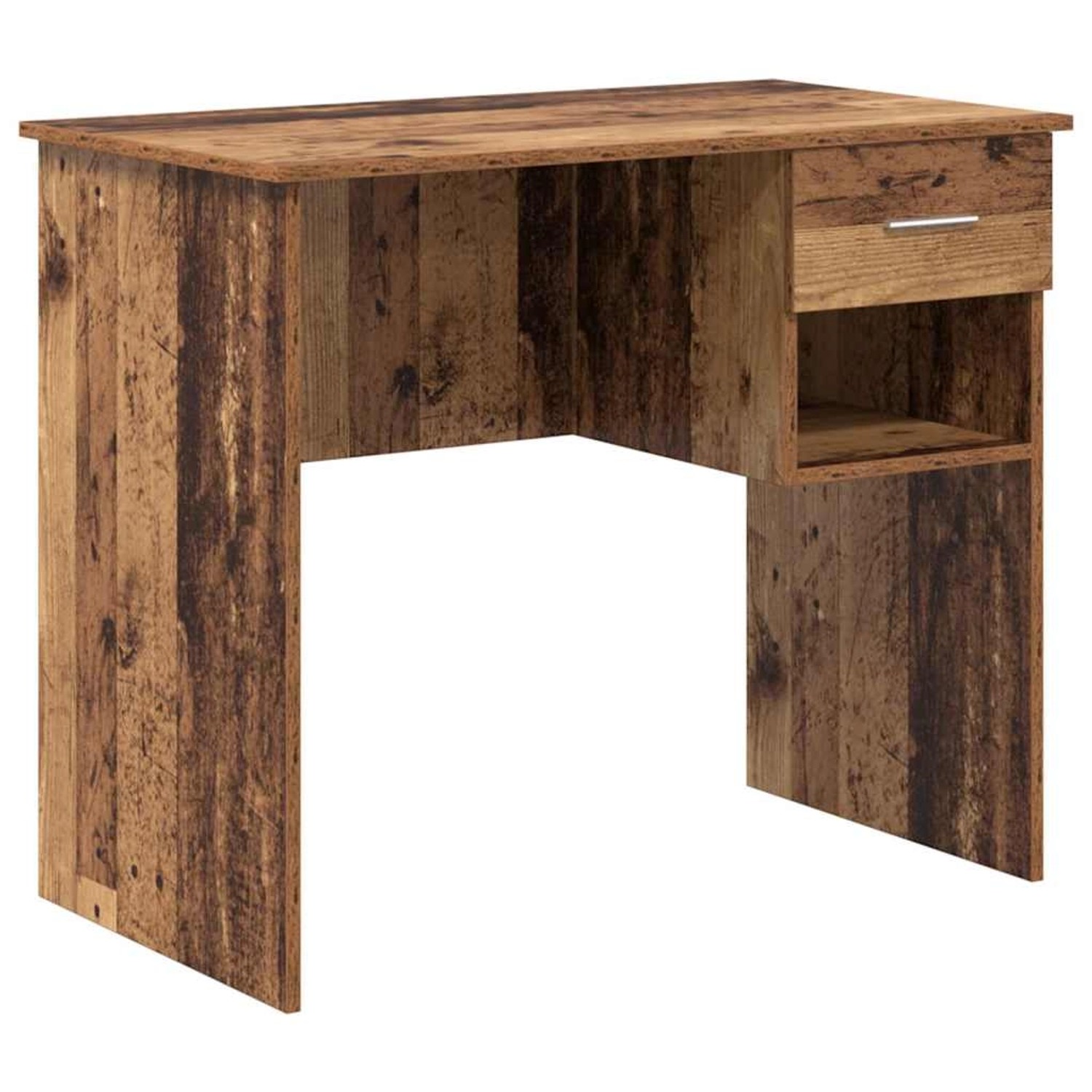 vidaXL Schreibtisch mit Regal Altholz 90 x 49,5 x 75 cm Holzwerkstoff 86927 günstig online kaufen