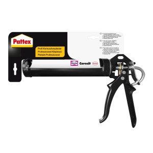 Pattex Metall Kartuschenpistole, schwarz, für handelsübliche Kartuschen. Ideal für Kleber und Dichtstoffe.