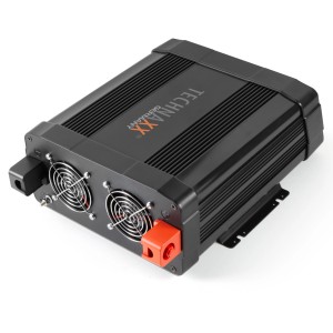 Technaxx Wechselrichter 2000W TE20 Schwarz für Autoelektrik mit 2 USB- und 2 Steckdosen Anschlüssen.