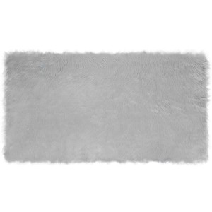 vidaXL Kunstschaffell Teppich Tafalla Grau 60 x 110 cm Polyester 42021521
