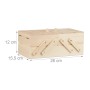Relaxdays Nähkästchen Holz Ausklappbar mit Deckel 12 cm x 26 cm x 15,5 cm 490 g_4