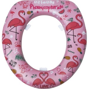 Kinder-WC-Sitz Flamingo aus Kunststoff mit verspieltem Design für das Toilettentraining.