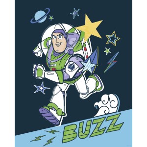 Buntes Wandbild: Disney Toy Story Buzz Lightyear im Comic-Stil, 40x50 cm. Kinderzimmer Deko.