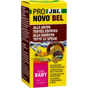 JBL Pronovo Bel Fluid 50ml: Flüssiges Fischfutter für Jungfische im Aquarium.