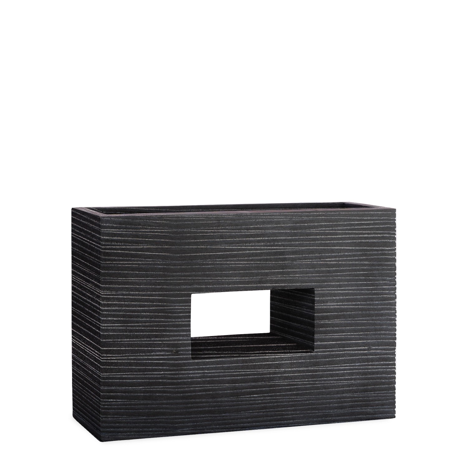 Pflanzwerk Pflanzkübel Vista Premium Frostbeständig Groove 75 cm Anthrazit günstig online kaufen