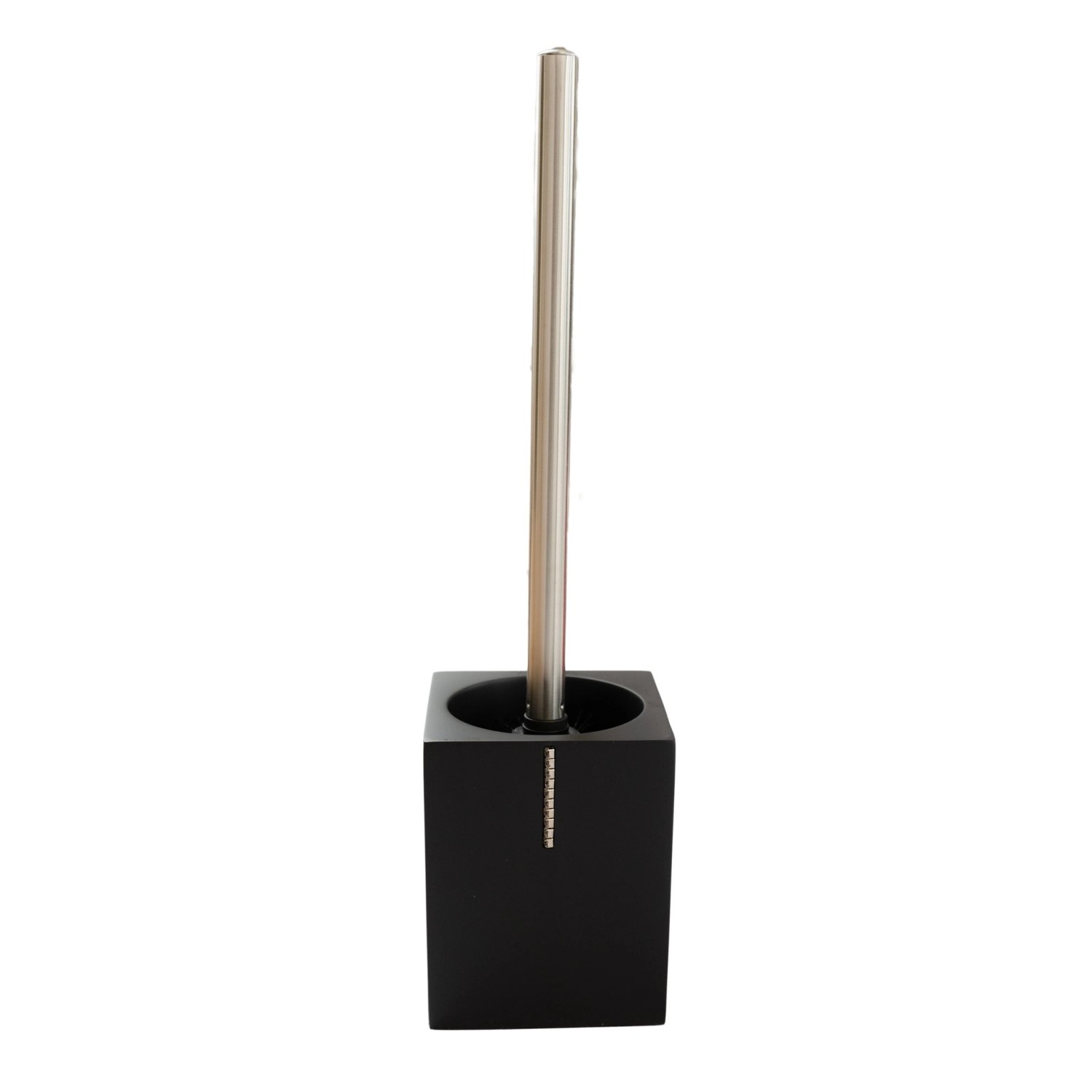 Bagnoxx Toilettenbürstenhalter 9,5 x 9,5 x 38cm Schwarz mit Dekosteinen günstig online kaufen