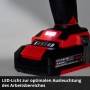 Detailaufnahme: Einhell Akku-Schlagbohrschrauber mit LED-Licht und Akku. Kategorie: Akkuschrauber.