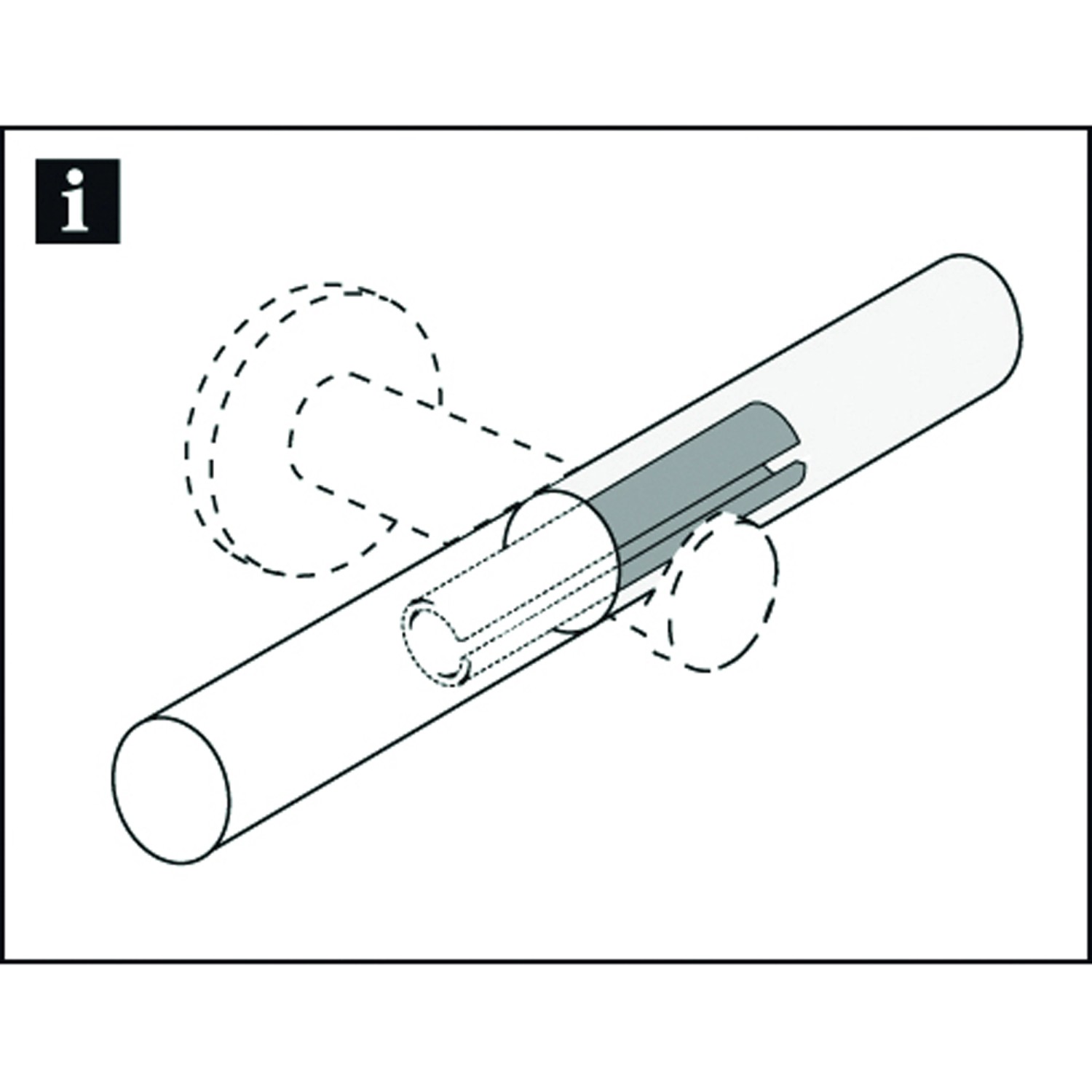 Gardinia Stangenverbinder Windsor, Ø 25 mm, weiß, zur Verbindung von zwei Gardinenstangen.