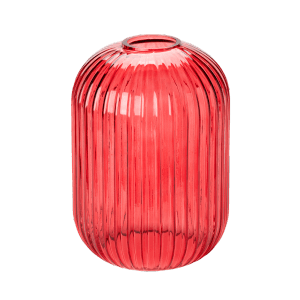 Roter Orion Lightstyle Glasschirm, Ø 140 mm, für E27 Lampen. Lampenschirm mit Struktur.