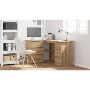 vidaXL Eckschreibtisch Artisan-Eiche 145x100x76 cm Holzwerkstoff 855963