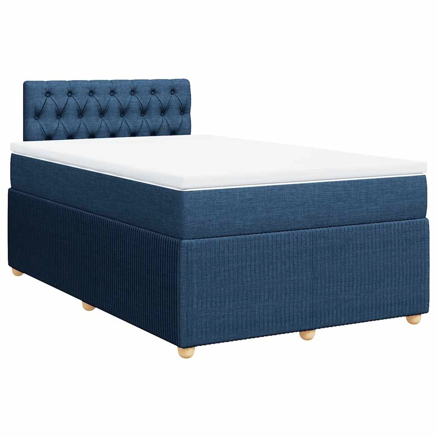 vidaXL Boxspringbett mit Matratze Blau 120x190 cm Stoff 3287408 günstig online kaufen