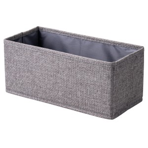 Graues Fackelmann Universalkörbchen Textil, 13x12x28 cm, zur Aufbewahrung im Bad, Küche oder Büro.