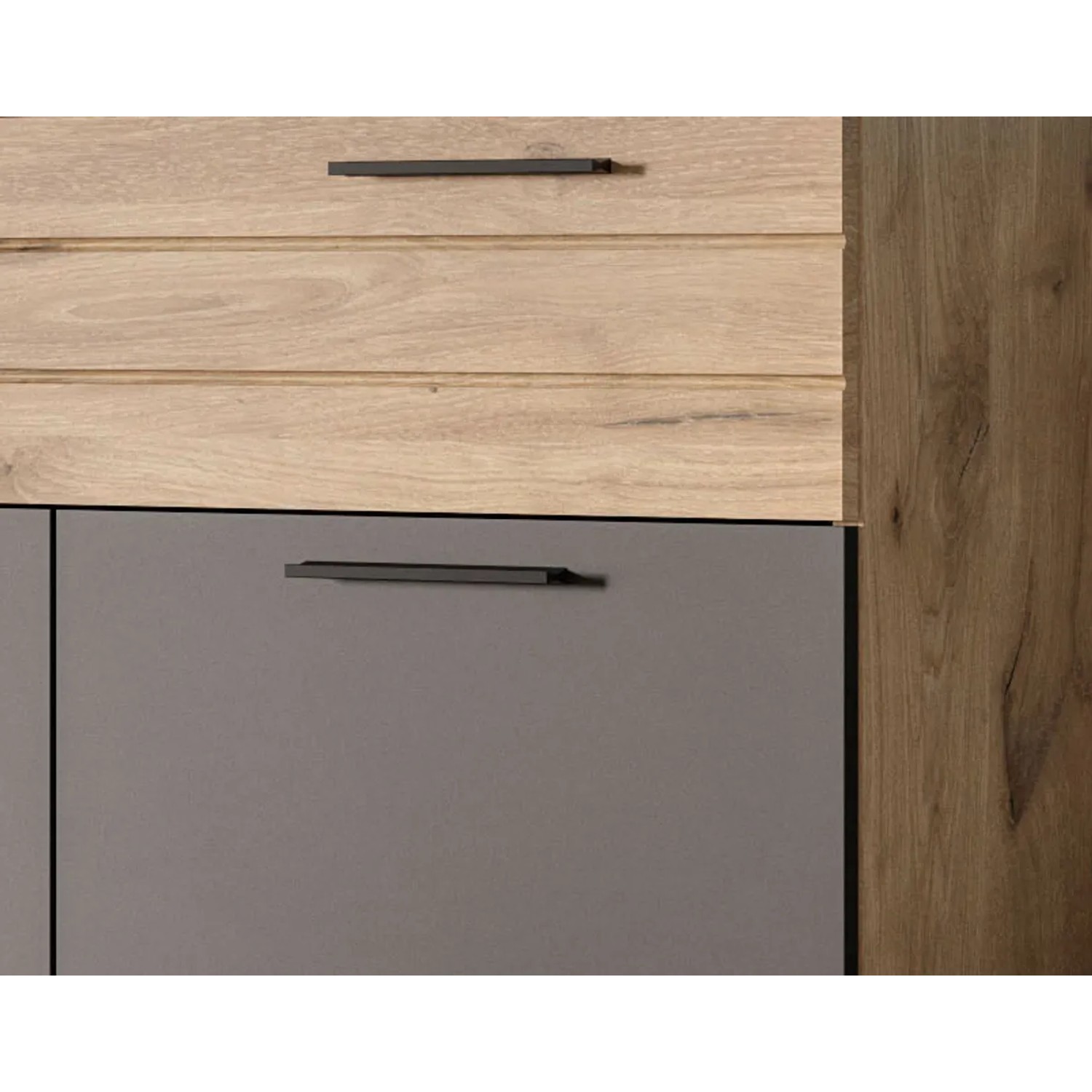 Inn.Furn Garderoben-Set Eiche Grau 3-teilig 175 cm mit Soft-Close Tomaso_4